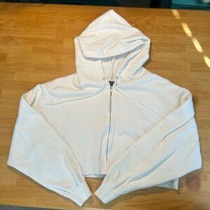 J. Crew Cream Zip-Up Hoodie